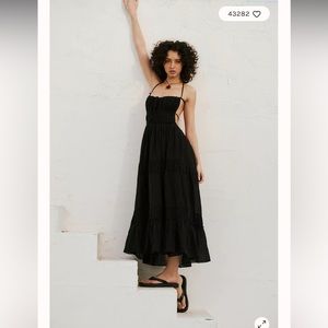 Free people taking sides maxi black sz xs